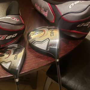 Golf Clubs, ping G20 driver and Ping G20 3 wood